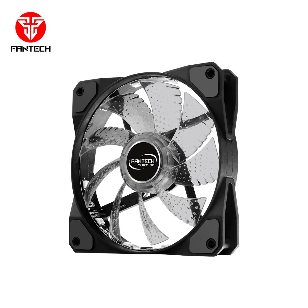 
12V DC 120mm LED computer fan RGB rainbow fan. FANTECH 