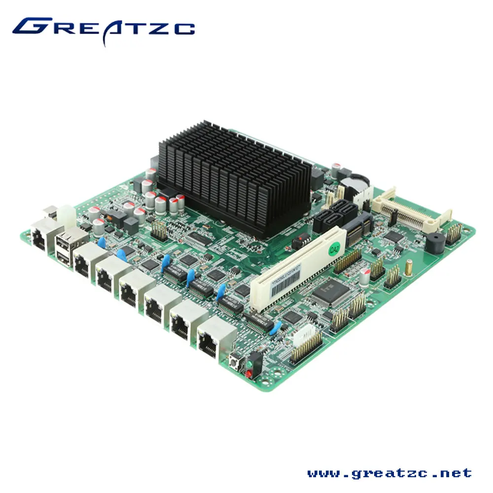 ZC-M256L Mini ITX 6 LAN материнских плат,