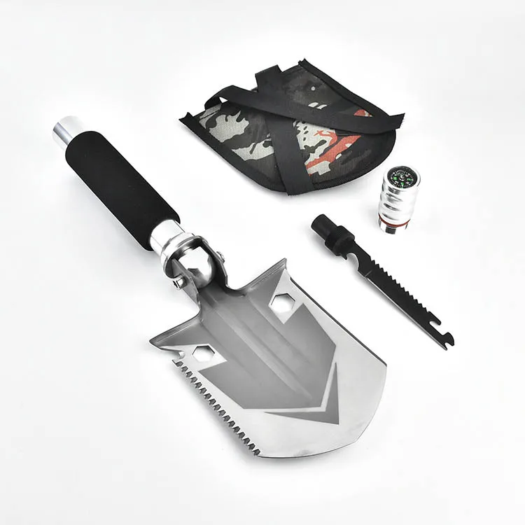 Wholesale Small Stainless Steel Spade Multifunction Outdoor Camping Metal Folding Shovel
