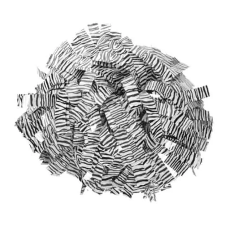 baton handle 6 inch cheerleading zebra pom poms manufacture in China