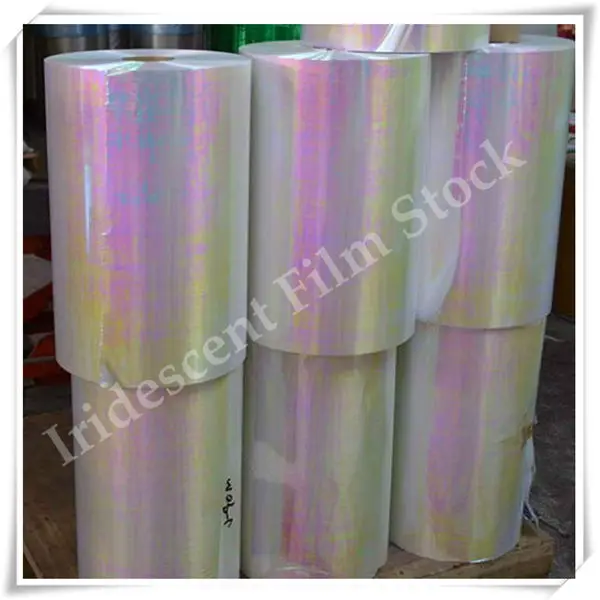 18 Micron Red Pink Blaze Angelina Fantasy Dichroic Iridescent Rainbow Film for Packaging and Decorative