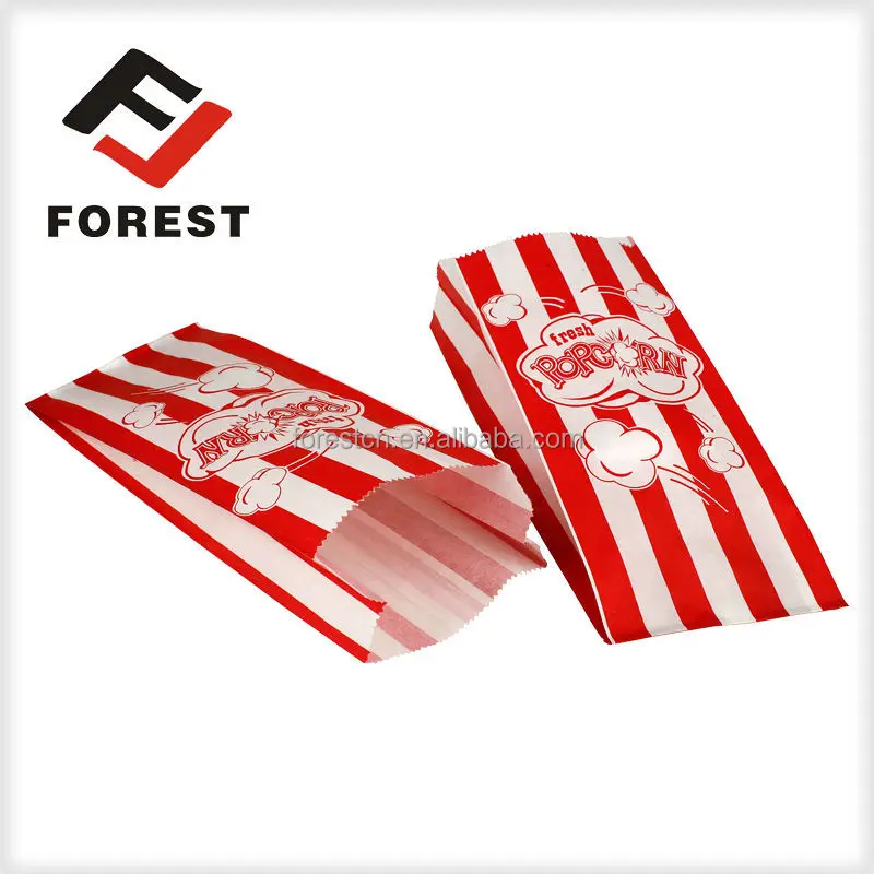 Free Mould Fee Stock Moulds Customized Logo Printed paper bag ,popcorn bags
