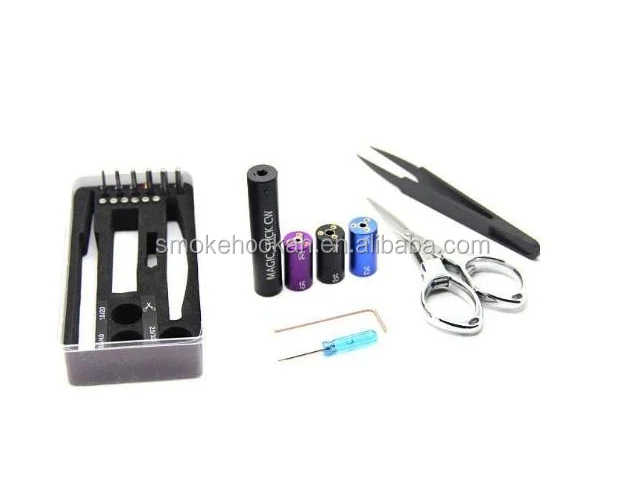 Wholesale Electronic Cigarette Accessories 6 in 1 wire coiling tool kit coil wick rba e cigarette