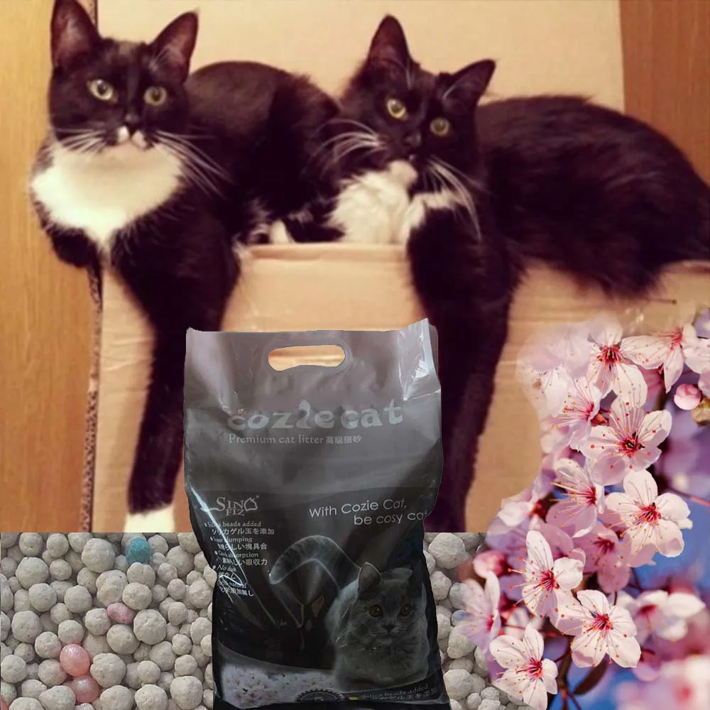 ароматизированный новые технослогии впитывающий шарики силикагелевый бентонитовый наполнитель для кошачьего туалета