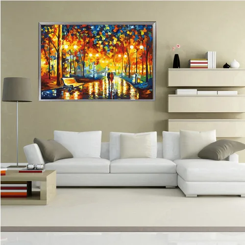 
Diamond paintings full of diamonds Abstract scenery spot drills cross embroidery indoor decorative paintings quick sell Amazon 