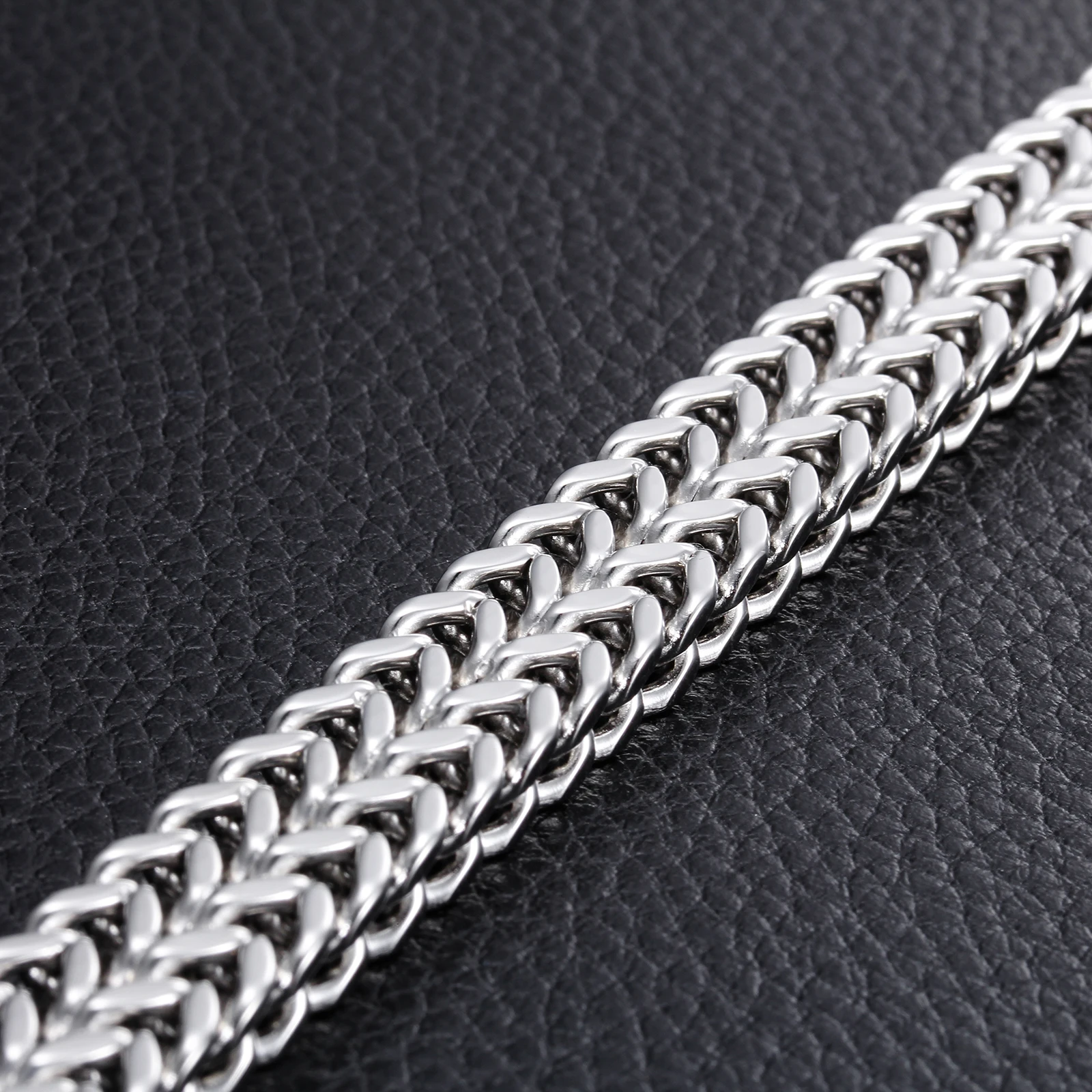 
2018 Hot Styles 316L Stainless Steel Bracelet Double Franco Chain Wholesale Men Jewelry 