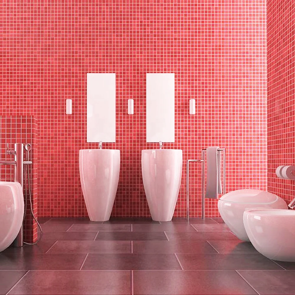 red crystal glass mosaic tiles for kitchen backsplash decoration
