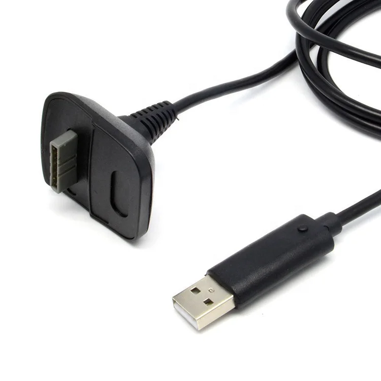
For Xbox 360 Controller Black USB Charging Cable Wire Replacement Charger Cord 