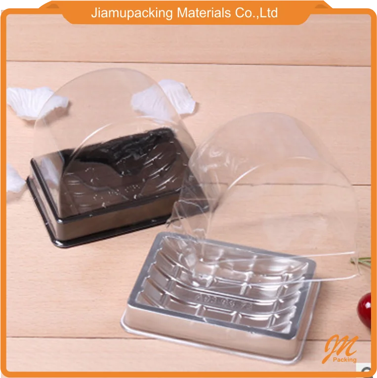 Nice slice cake muffin packaging box, divided biscuit box with clear window