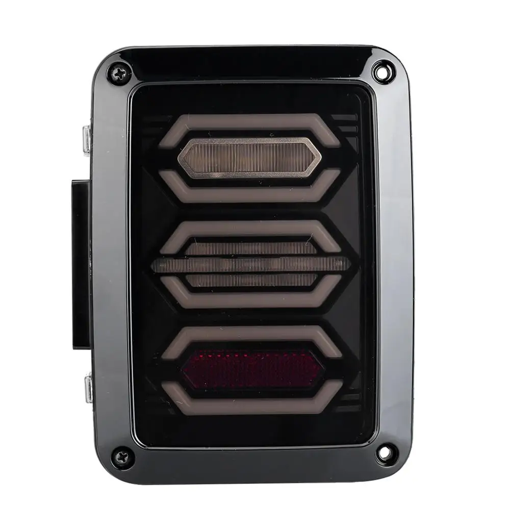 Morsun-Newest for 2007-2018 JK JKU Wrangler black led rear tail light  brake/reverse tail lamps for jeep