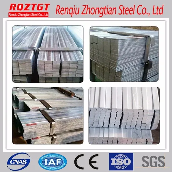 GI Q235 Hot dipped Galvanized flat bars & flat steel sheet used construction building material