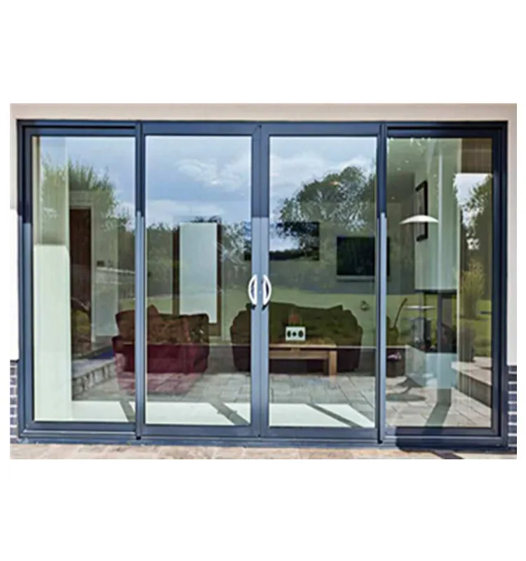 Modern Sliding Door Sliding Glassdoor Good Price High Quality Tempered Double Glass for Patio Aluminum Graphic Design 5 Years