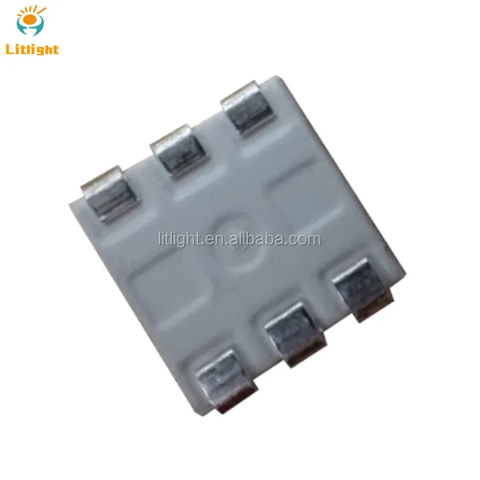 Addressable PLCC-6 Digital Breakpoint DC5V With IC built-in SK6813/SK6822 5050 RGB SMD LED Chip RGBIC smart programmable RGB+IC