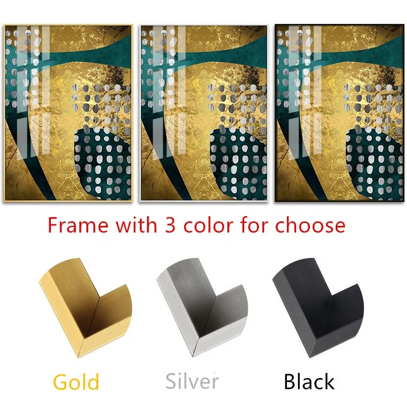 Crystal Canvas Glass Framed Large Paintings For Living Room Painting Art