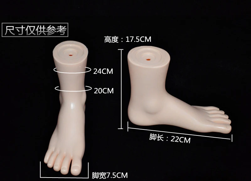 New design plastic female foot mannequin with 5 toes for socks and flip flops display