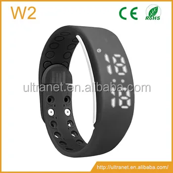 W2 USB LED Smart Wrist Band / Time / Calorie / 3D Pedometer / Temperature / Sleep Monitor Kids USB bracelets