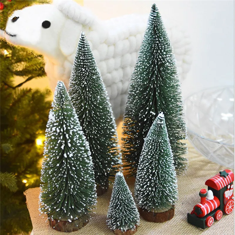 Christmas Tree Mini Christmas Decoration For Home Xmas 5 size A Small Pine Tree Placed In The Desktop