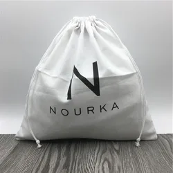 Custom White Organic Cotton Dust Bag For Handbag Clothing