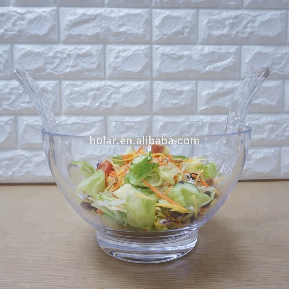 [Holar] Acrylic Transparent Salad Spoon Fork Server Set