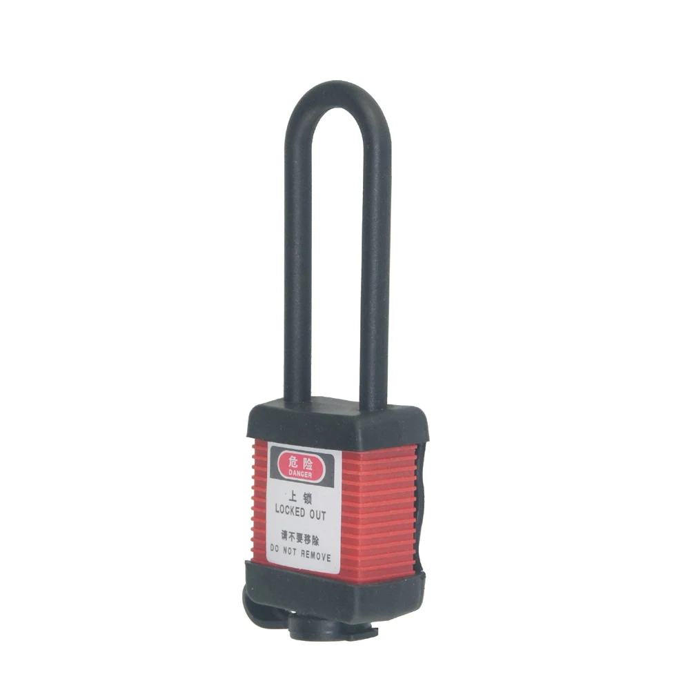 Safety Plastic Lockout Padlock 3-Inch Nylon Shackle Dustproof lockout