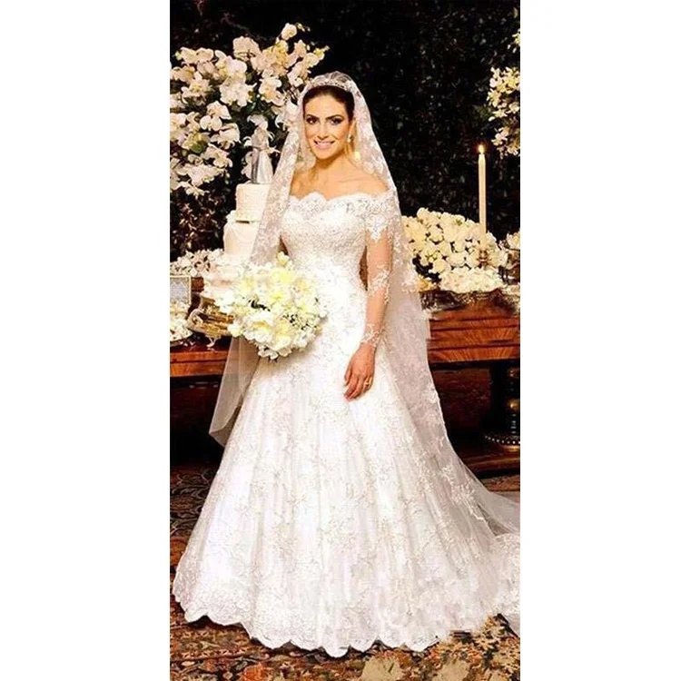 Vietnam Dress For Civil A Line Ivory Lace Wedding Dress Bridal Gown