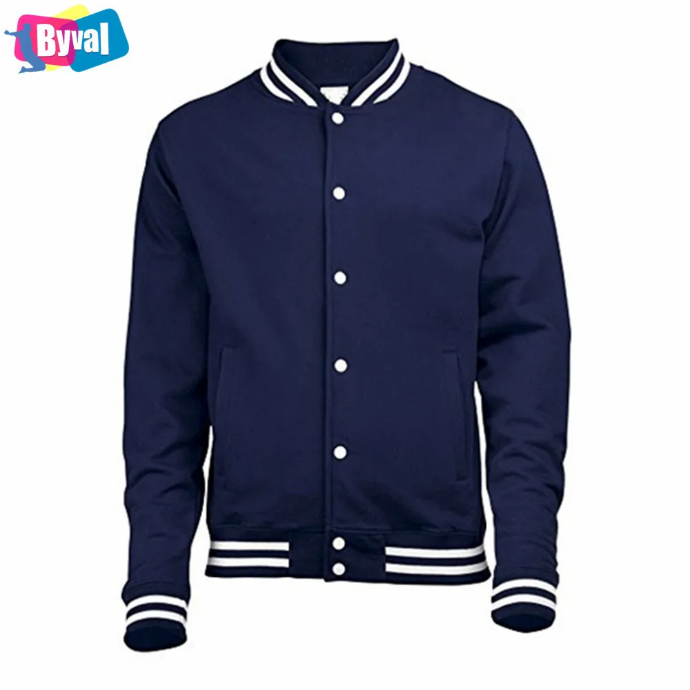 Man Baseball Jacket Cotton Polyester Blend College Jacket Bomber Jackets Coat Custom Logo Print Wholesale