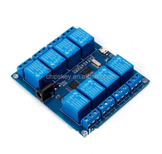 5 В 10A 8-канальный микро USB модуль реле верхняя компьютер
