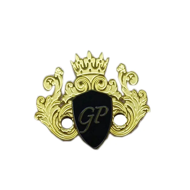 Custom brass enamel metal logo label for metal furniture logo