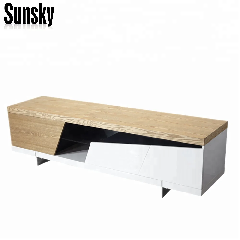 New Design living room furniture ash veneer wooden TV Cabinet SK1507F
