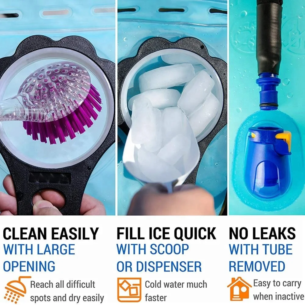 LE CITY BPA Free 2L TPU PEVA portable bag water outdoor hydration bladder