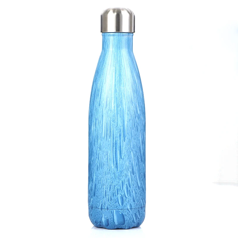
Insulated Cola Shaped Stainless Steel Water Bottle Bamboo 