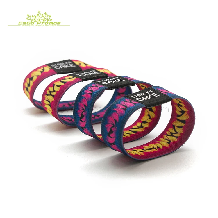 2019 Hot selling Customized Events /Festival Elastic Fabric Wristband with rfid