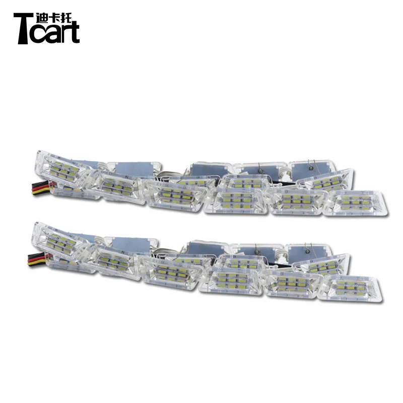 Новые Мягкие DRL с световой сигнал поворота Следуйте светодиодные дневные ходовые огни, пропилен-каучука прокладки с функцией поворота слеза ангела глаз