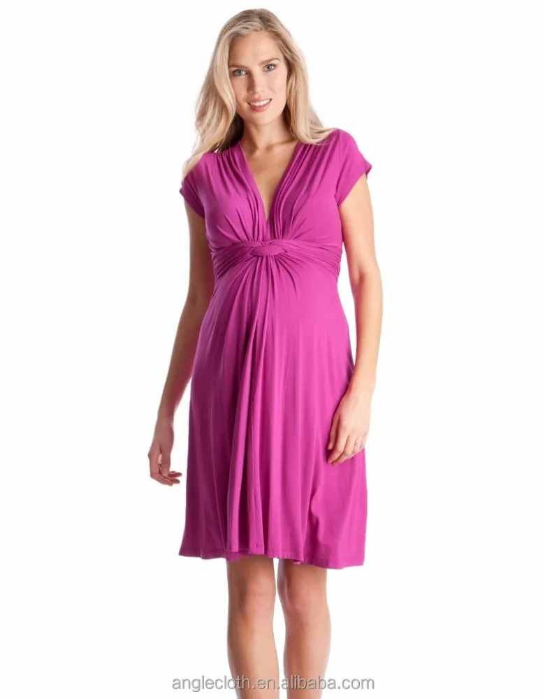 Professional Maternity Factory Knot Front Maternity Dresses Clothing stores
