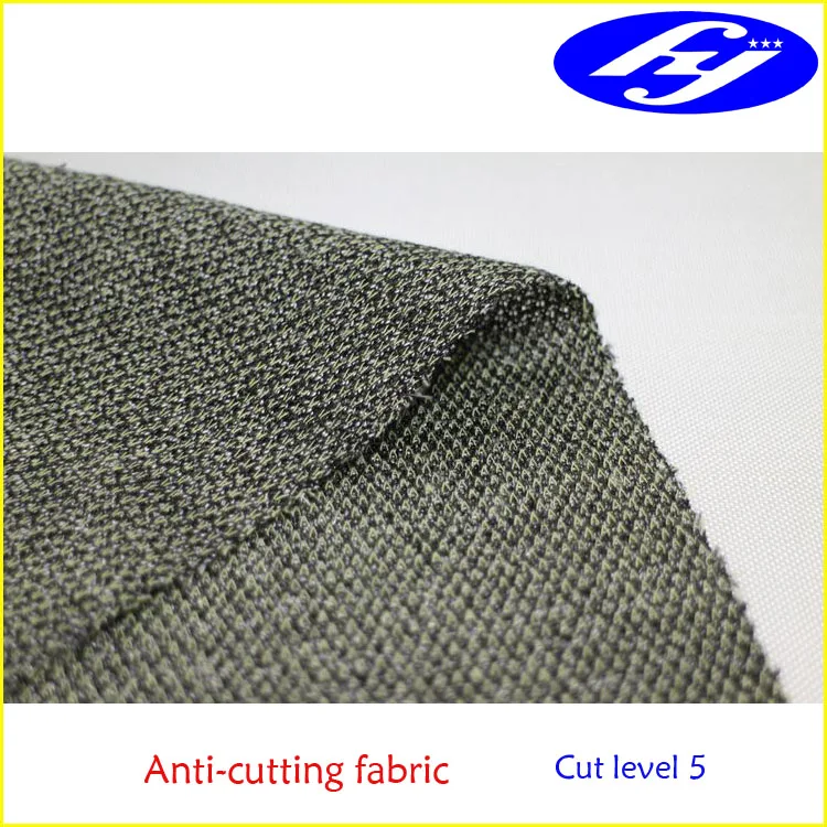 280g aramid cut resistant cloth knitted by para aramid and UHMWPE