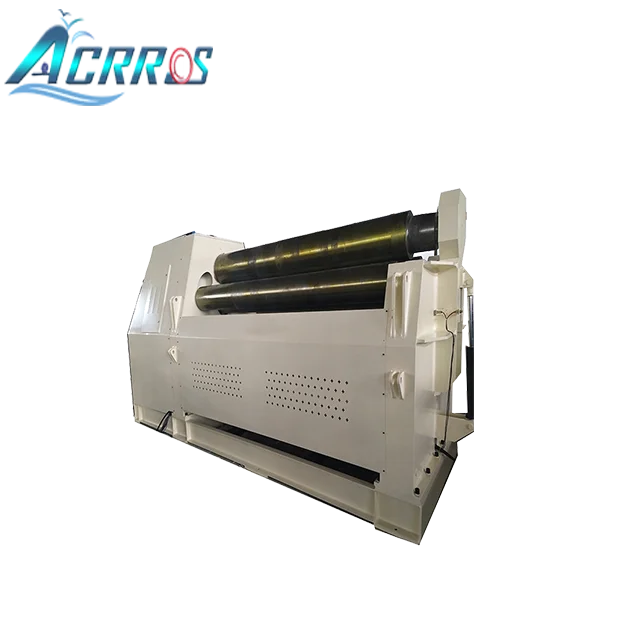 3 roller universal hydraulic cylinder driven 40mm thick three roller plate rolling machine