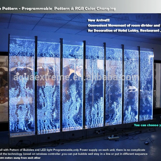 Цифровое управление, светодиодная водяная пузырьковая стена, программируемая светодиодная пузырьковая пленка для компьютера
