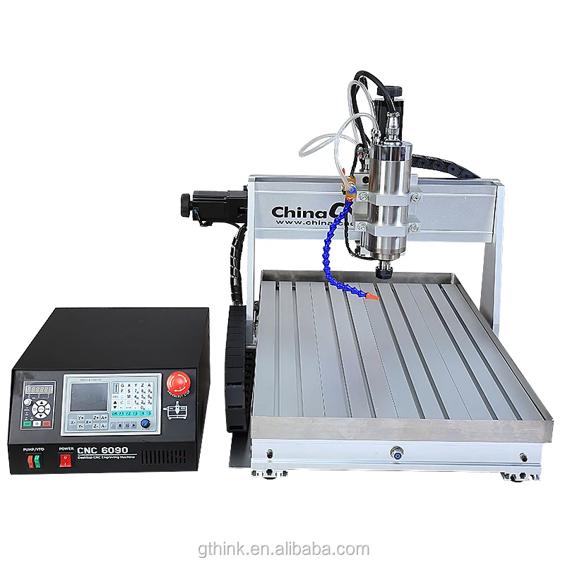 Mini Metal CNC 6040 3 axis Milling Router Machine with coolant system