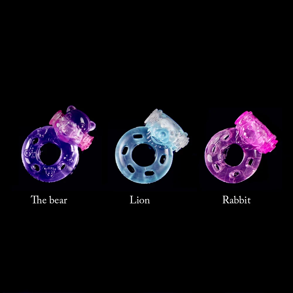 
100% Safety Material Vibrating Cock Ring Rabbit 