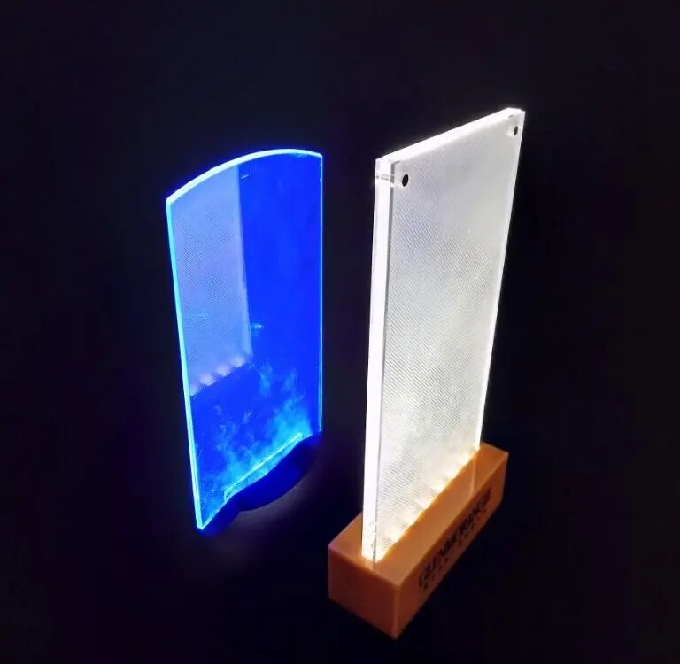 Lincond Led Light Table Menu Stand Power Bank Holder With Acrylic