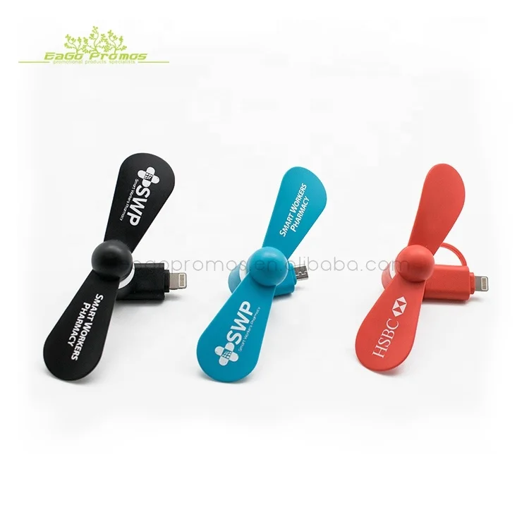 2019 прохладное лето поощрительный подарок 2 в 1 взаимный обмен данными между компьютером и периферийными устройствами мини-вентилятор для мобильного телефона для iphone и android