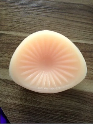 2016 triangle-shape silicone artificial breast forms silicone fake breast for men hot open breast forms