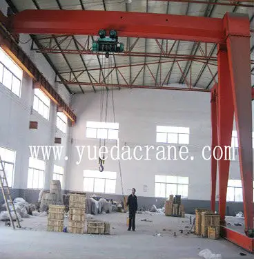 1ton 2ton 3ton 5ton 10ton single girder Semi Gantry Crane With Electric Hoist
