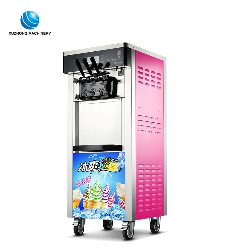 
portable mobile self service ice cream machine with multiple colors choice 