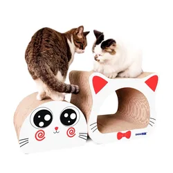 Cat shape cute cat scratcher cardboard cat playing toys