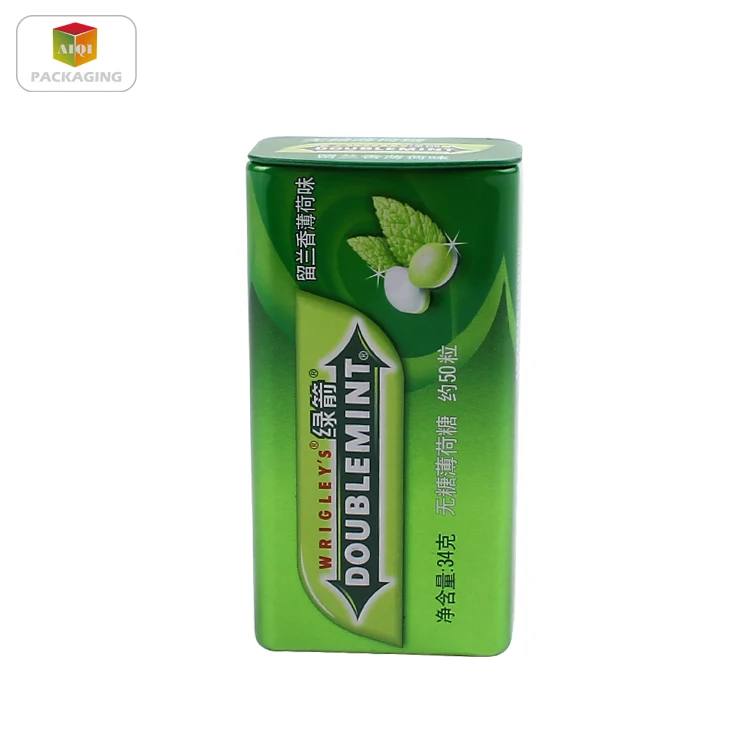 Slide top metal tins box for mint &chewing gum