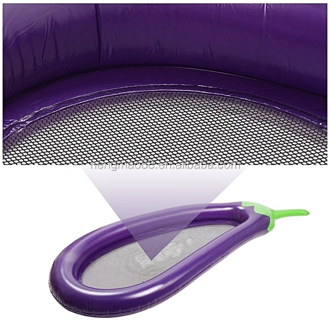 Factory directly Sale Top Quality 270 cm Inflatable eggplant pool float
