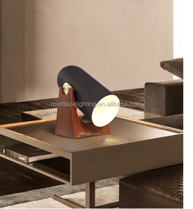 
Modern hotel Spot Lamp Study Indoor Office retro table lamp Wooden 