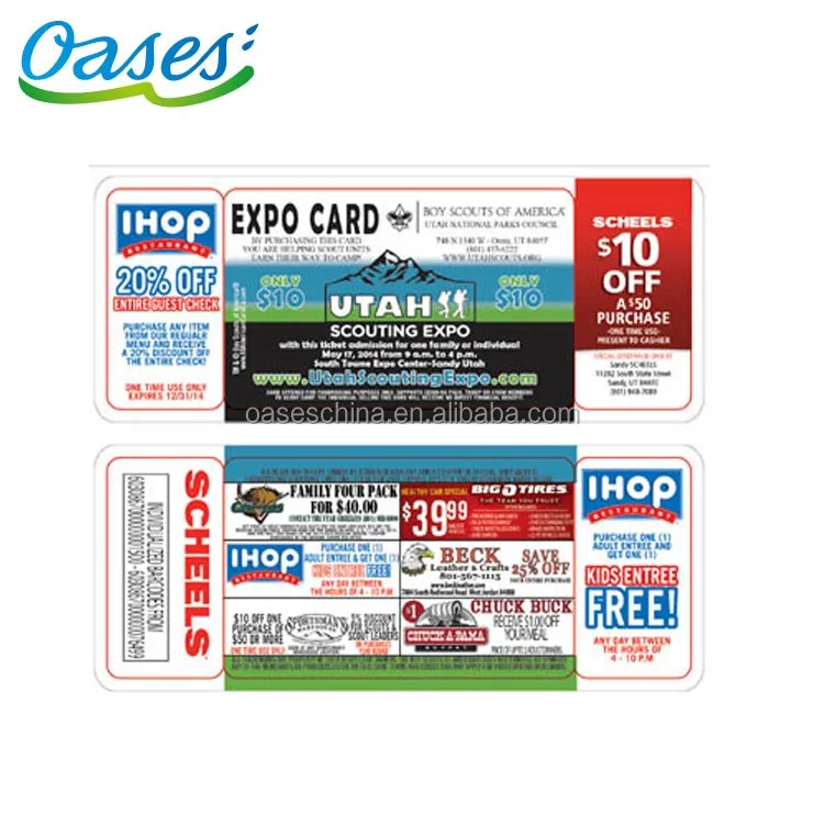 Pvc tear off gift cards printing with promo code or barcode