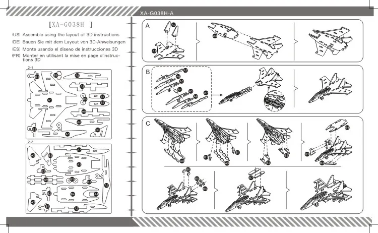 2023 New Special DIY 3D Aircraft Model Kit New Designs Decoration OEM Animal Shaped for Teenage and Adult